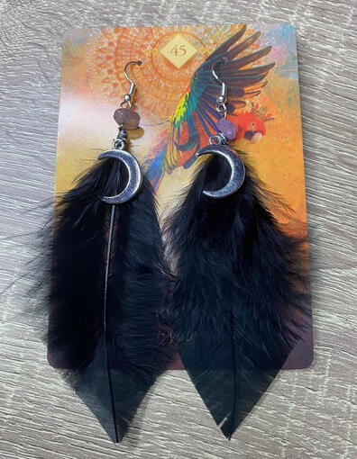 Feather earrings Feather earrings